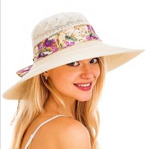 Wide Brim Toyo Beach Straw Sun Hat For Women